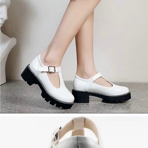 T-Strap Mary Jane Platform Pumps Chunky Mid Heel Goth Shoes size …